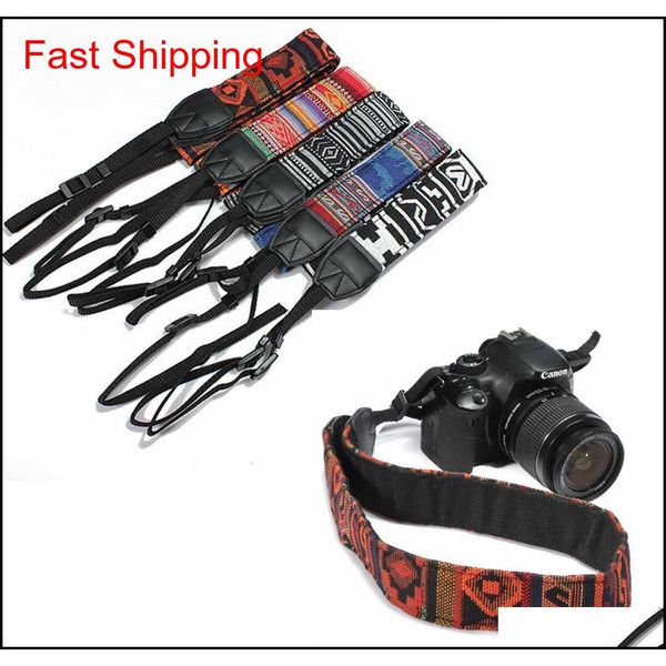 

5 colors colorful camera shoulder neck strap belt ethnic style camera belt for slr dslr nikon canon sony panasonic aaa232 foipv, Silver
