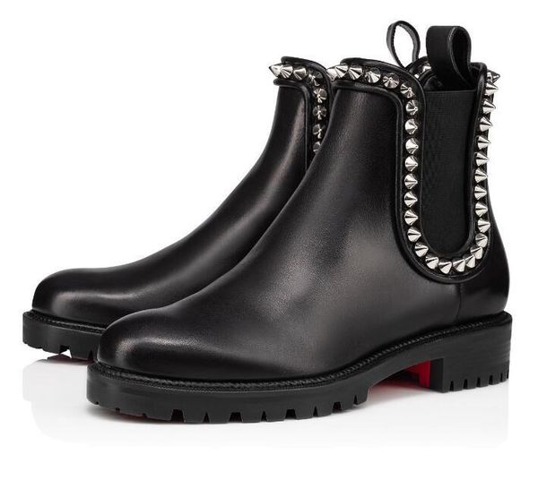 

популярный дизайнер capahutta boots round toe red note boatsle boots для женщин зимние моды boots best designer studied дамы bootese 35-43, Black