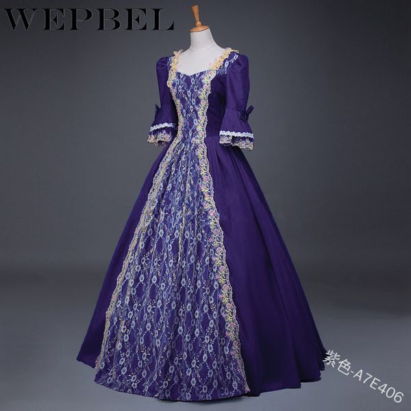 

women's vintage medieval maxi ruffled dresses floor length renaissance gothic cosplay dress ladies elegant long dress q1210, Black;gray