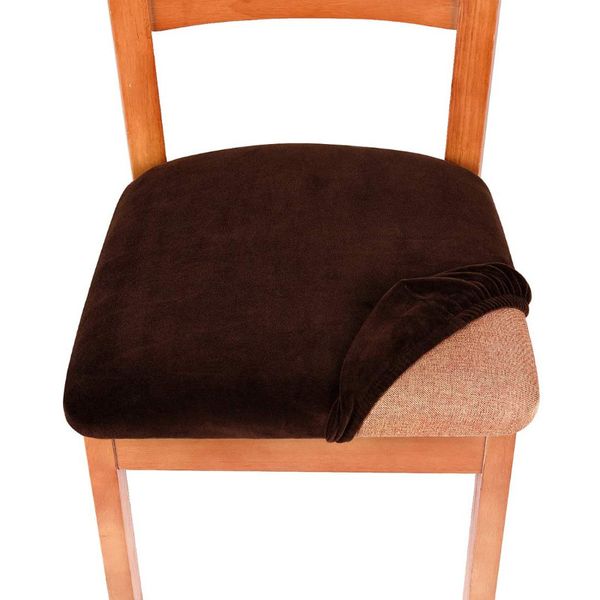 

removable washable chair covers household velvet dining chairs cushion elastic winter spandex dustproof seat cover currency home new 7zf m2