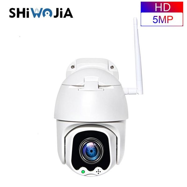 

shiwojia цифровой открытый водонепроницаемый smart ip камеры 5mp ptz wifi wireless 4x security monitoring alarm camara de seguridad