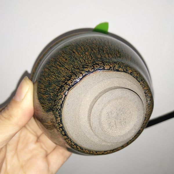 

hand made jianzhan chinese culture tea ware tenmoku glaze ceramic tasting tea cup big size wine cup wmtequ