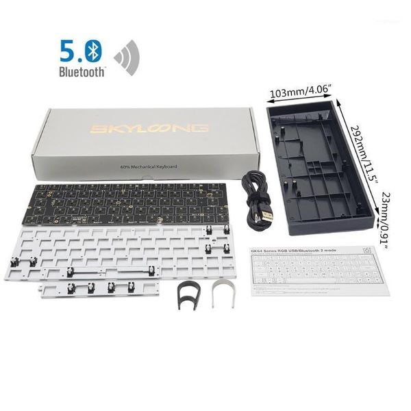 

gk64xs swap programmable bluetooth mechanical keyboard pcb custom kits gh601