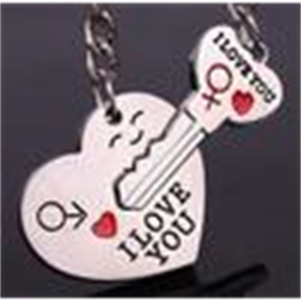 

arrow & "i love you" heart key chain keyring keyfob lover keychain