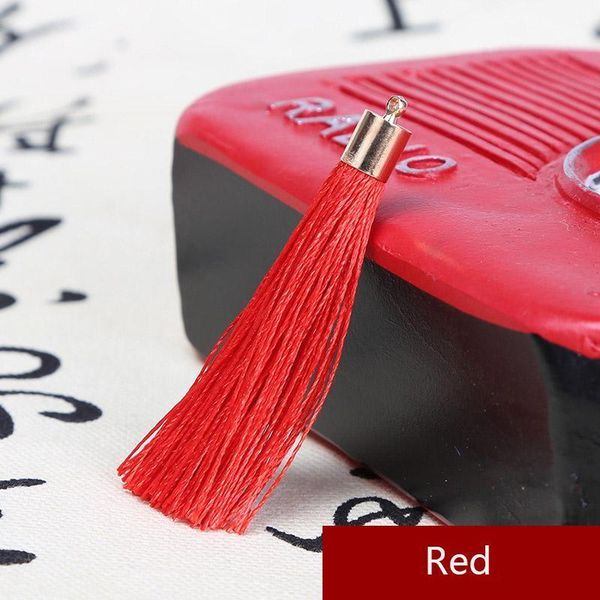 

2019 new 10pcs lot 6cm small cotton silk tassel cords for earrings with metal caps charm pendants tassel jewelry making findings h jllhvf