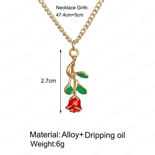 

choker pendant fashion jewelry rose necklacelamn