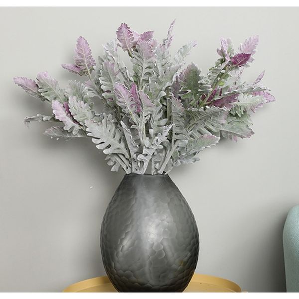 

искусственные заводы miller fuzzy flocked фиолетовые листья поддельные шелковые цветы diy украшение для свадьбы домашняя рождественская лист