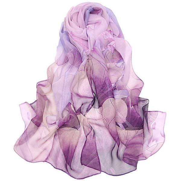 

scarves elifashion women matched lotus scarf long soft wrap ladies georgette luxury shawl warm & fashion in winter, Blue;gray