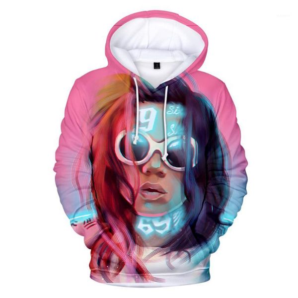 

new3d 6ix9ine hoodies men/women 3d print sweatshirt hip hop rapper 6ix9ine sweatshirts casual kpop funny clothes1, Black