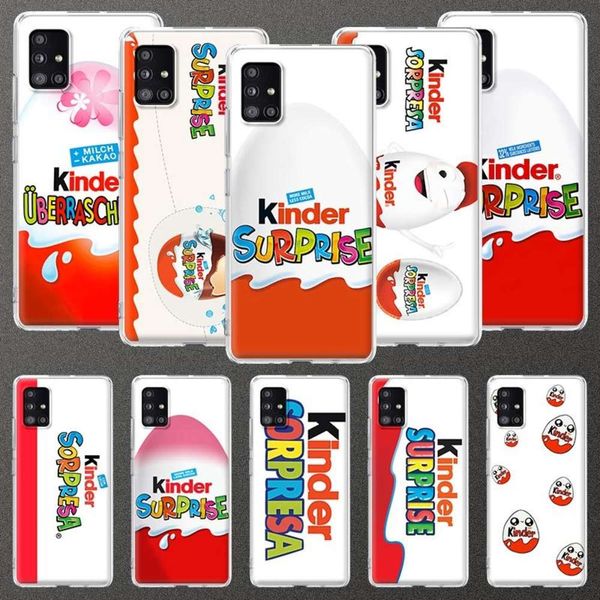 

egg kinder joy surprise case for samsung galaxy a51 a71 a41 a42 5g a31 a21 a01 m51 m21 m11 clear soft mobile phone coque shell