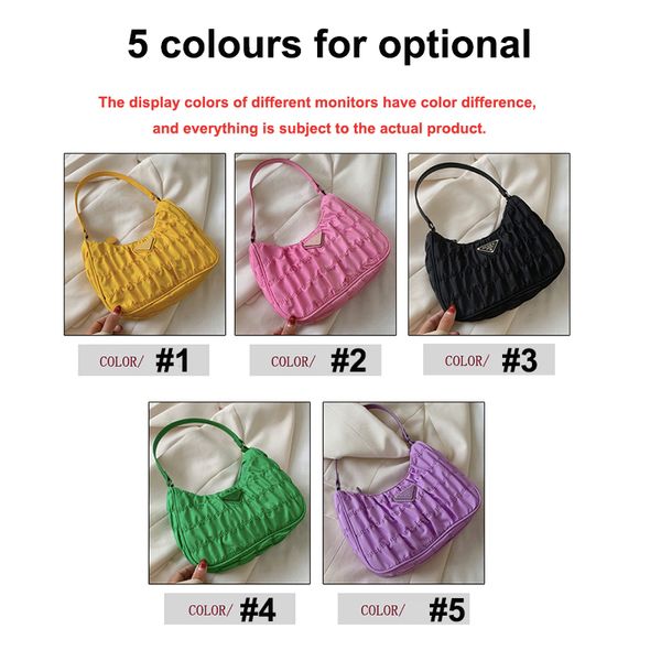 

woman luxurys designers bags pleated 5 colors small size hobos shape versatile interior zipper pocket hand bag luxurys designers bag