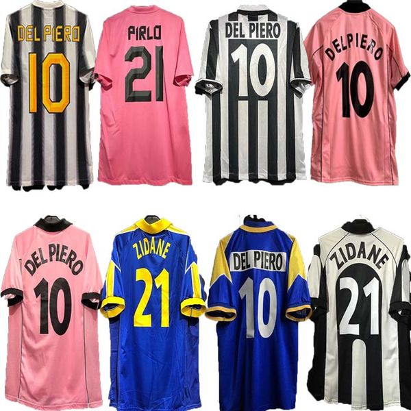 

retro 95-03 10 11 12 soccer jerseys zidane del piero pirlo vialli maillot vieri inzaghi salas nedved boksic vintage kits classic shirts, Black;yellow