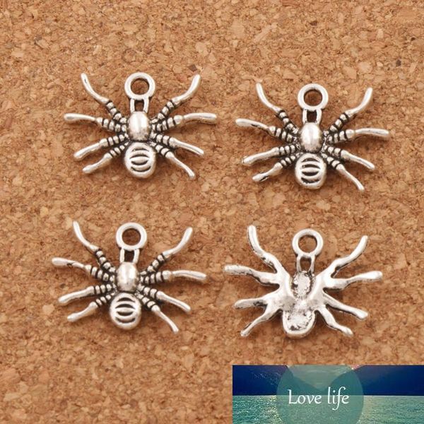 

insect beads crawling charm 3d 200pcs/lot 19.3x15mm spider antique silver pendants fashion jewelry diy fit bracelets nec, Bronze;silver