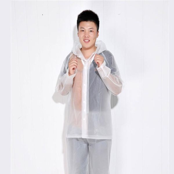 

environmental waterproof clear plastic eva adults raincoat rainsuit with hood for bike w bbythq