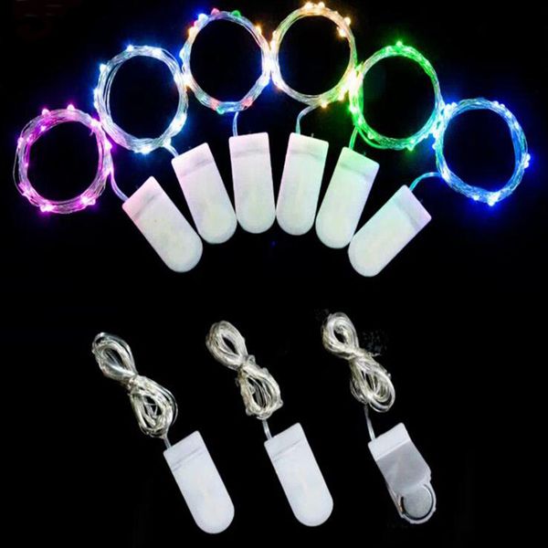 

2m 20leds string light cr2032 button battery operated led lights mini copper wire light decoration christmas halloween wedding party