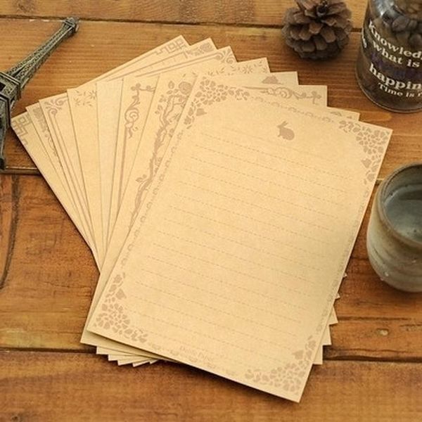

8 шт набор европейский стиль vintage написание письмо бумаги любовь kraft letters хорошее качество культура канцелярские товары школа wmtrpv