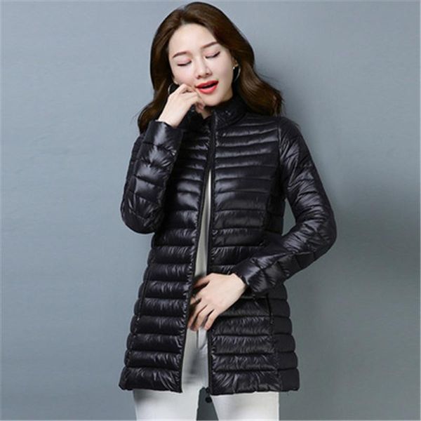 

large size loose women winter jacket coat new fashion medium long down cotton warm overcoat casual coat ladies clothing as1421, Black