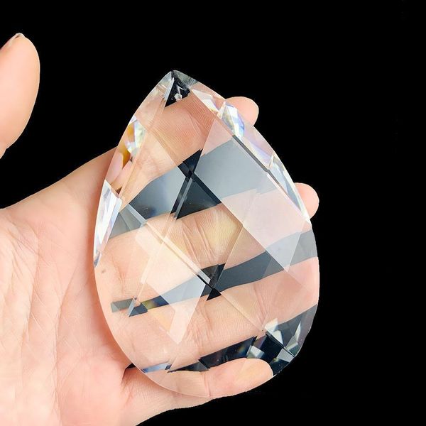 

100mm reseau grid crystal clear glass hanging crystals prism diy pendant chandelier suncatcher home wedding decor accessories h wmtjpl