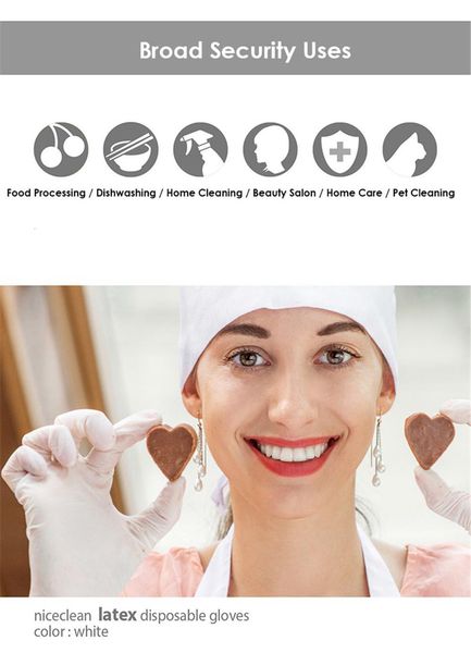 

disposable 100pcs/pack disposable nitrile latex gloves housework mechanic protective nitrile gloves waterproof home cleaning gloves