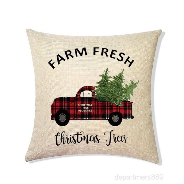 

желенд чехол холст 45 * 45см лося печатный индивидуальный пакет рождественские подушки подушка ретро клетчатка наволочка owb2942