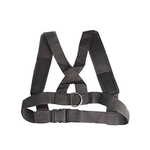 

adjustable sled harness heavy duty hooks running training aids fitness resistance band tool(black