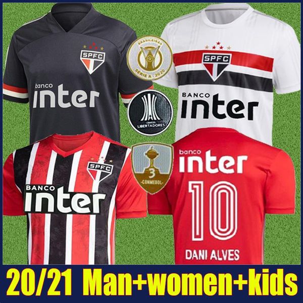 

2020 sao paulo dani alves футбольные рубашки для футбольных рубашек детский комплект pablo pato antony футбол джерси взрослый camisa sao pau, Black;yellow