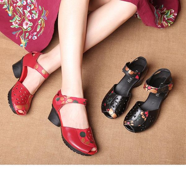 

новые летние женские туфли женщины натуральные кожаные сандалии повседневные открытые пальцы сандалии горячие продажи женщины, Black