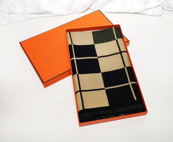 

scarves winter cashmere scarf men's long jacquard double-sided warm neck, Blue;gray