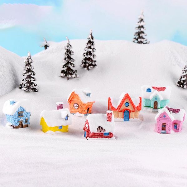 

christmas mini castle small house fairy garden miniatures terrarium figurines crafts figure moss ornament micro landscape dÃ©cor