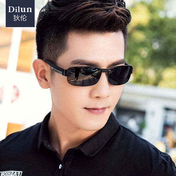

efd3wfgr43s2020 new polarized men's sunglasses day and night color changing fishing driving glasses tide, Black
