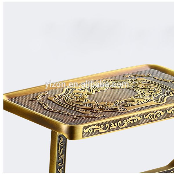 

4fds2awclassic bathroom carved brass mobile phone rack toilet tissue roll paper holder