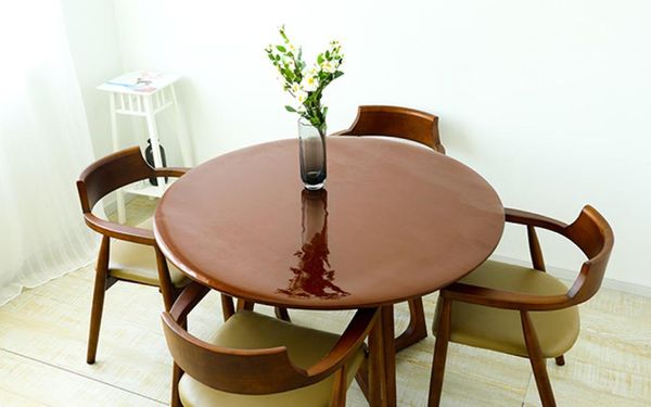 

1.6mm pvc tablecloth waterproof tasteless black matte round table cloths opaque oil proof pvc table cover mat protect the desk jlltgf