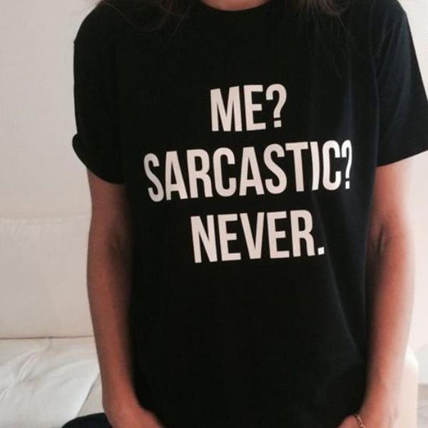 

me sarcastic never letter print t shirt women short sleeve o neck loose tshirt summer women tee shirt clothes mujer, White