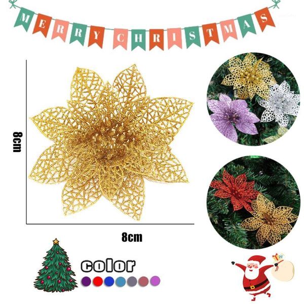 

christmas decorations tree simulation flower xmas ornament hanging pvc for home 20211