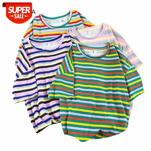 

striped short sleeve women t-shirt summer casual female tshirts harajuku fashion ladies t shirt oversize woman t-shirts #6x95, White