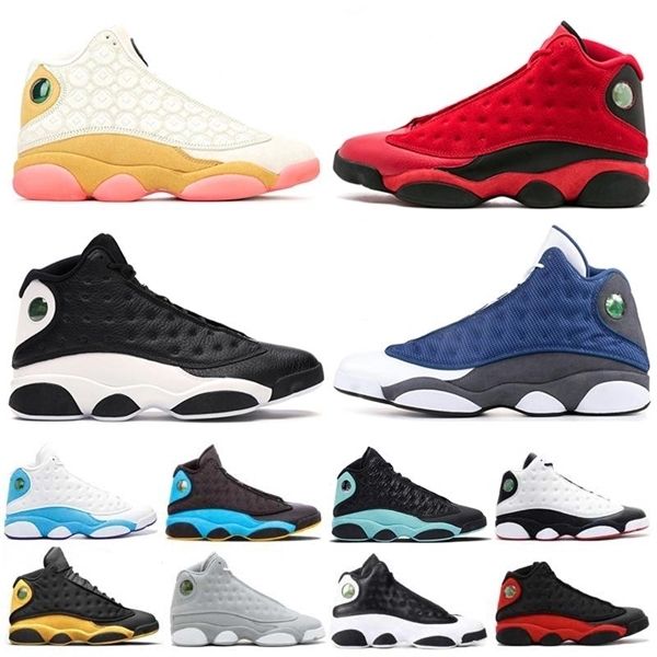 

13 13s mens basketball shoes flint aurora green black cat playground lucky green cny men shoes sneaker trainers size 5.5-13