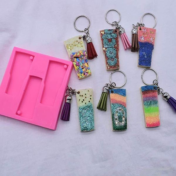 

diy tumblers shape decoration silicone beautiful keychain molds tumbler cube mold dhe2633