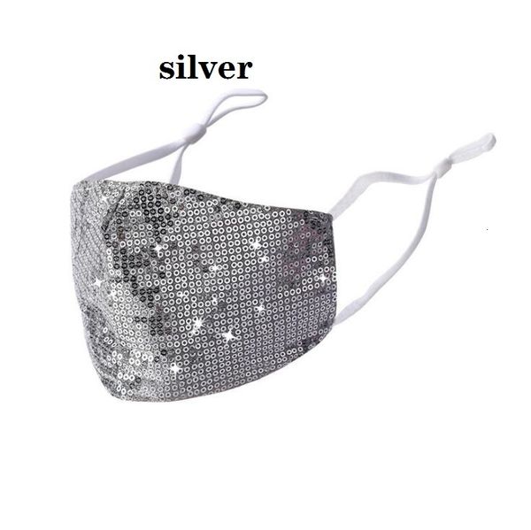 

u59oau factory price fashion bling sequin protective masks dustproof washable windproof reuse face elastic earloo 6 n