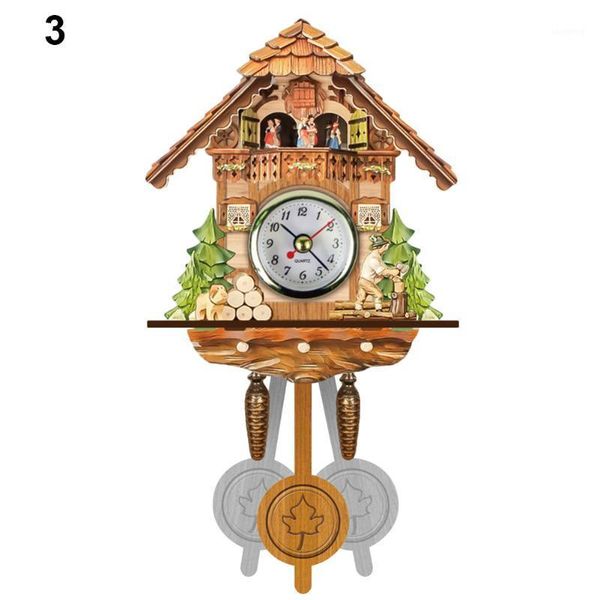 

'the #039; antique wooden cuckoo wall clock bird time bell swing alarm watch home art decor 8891