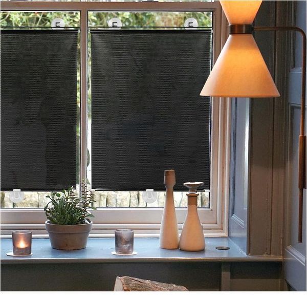 

perforated balcony suction cup sunshade blackout curtain non-marking and punch-blinds portable drape for win wmtrgs