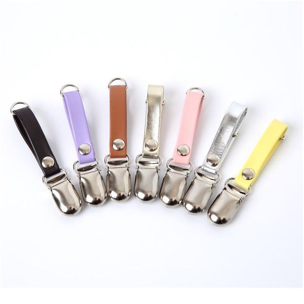 

5 color vintage pu leather duckbill clip keychain waist hanging car leather key chain cute pu wallet keychains key rope jlltud