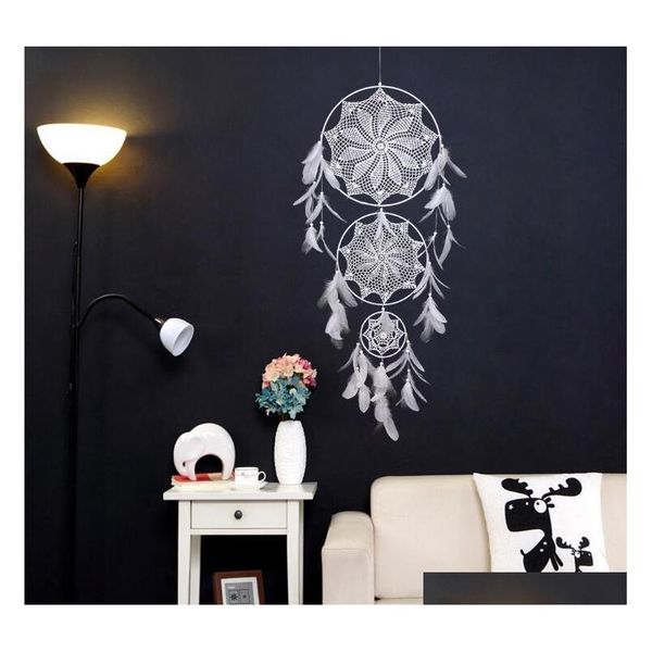 

dreamcatcher wind chimes handmade nordic dream catcher net with feathers 130 cm wall hanging dreamcatcher craft gift home decoration dswyg