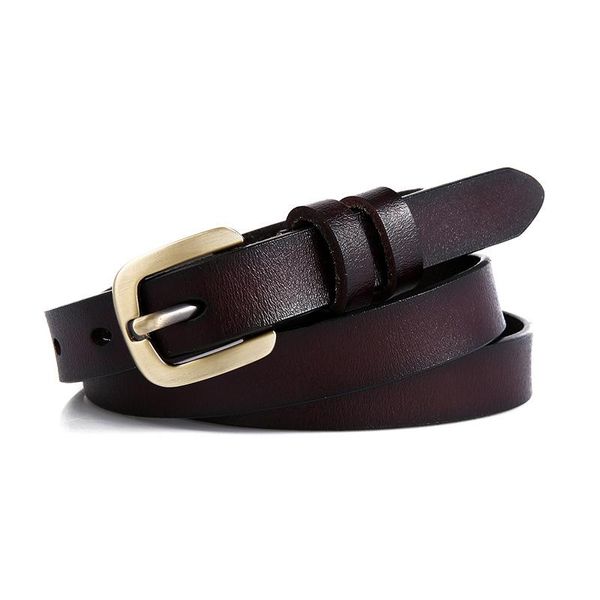 

fashion women casual genuine leather belt High quality cowhide vintage pin buckle belts new design waistband jeans free shipping, Black;brown