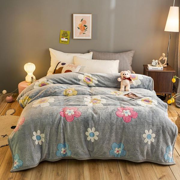 

blankets coral fleece soft blanket for sofa decoration thick warm cover the bed gift