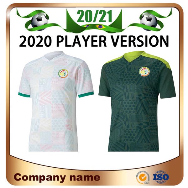 

20/21 player version senegal soccer jersey 2021 home #10 mane #3 koulibaly national team soccer shirt away football uniforms, Black;yellow