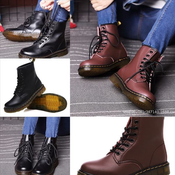 

nnlgz boot for woman quality menclassic boots casual leather waterproof women boot high cut couple, Black