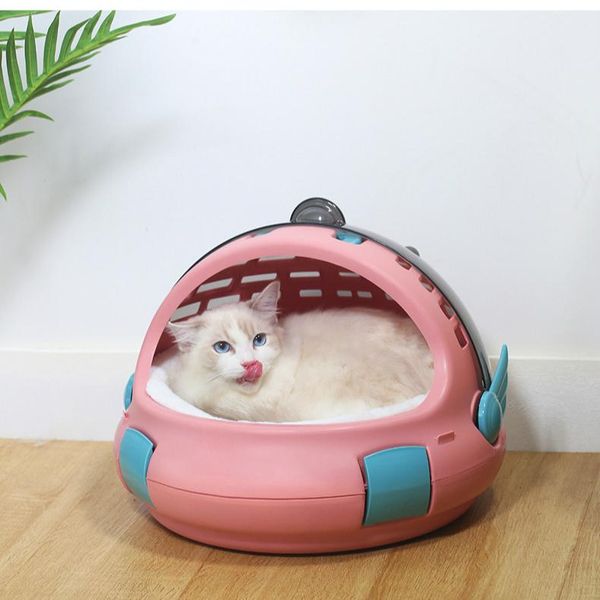 

cat beds & furniture pet travel case short distance portable cat's nest mini car carried box semi enclosed house