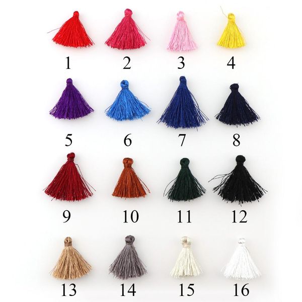 

30шт красочные 25 мм мини хлопчатобумажные кисточки маленькие кисточки для изготовления ювелирных изделий boho поставки браслет серьги вывод