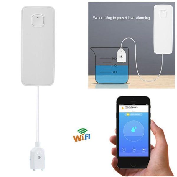 

smart home sensor wifi water leakage alarm mobile remote control flood detector overflow protection with instruction manual1