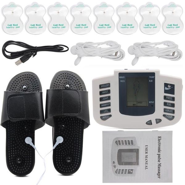

electric massagers tens massager digital therapy acupuncture pads machine massage shoes set1
